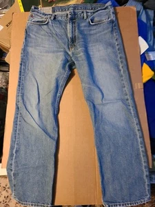 Polo Ralph Lauren Mens Jeans 35x28 Vintage Straight Leg Distressed - Picture 1 of 7
