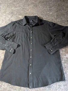 Camicia Untuckit con bottoni uomo XXLT alta nera antirughe Veneto WF cotone - Foto 1 di 9