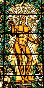 Vintage Postcard Bordeaux Stained Glass Window House of Wine Rene Buthaud - Picture 1 of 3