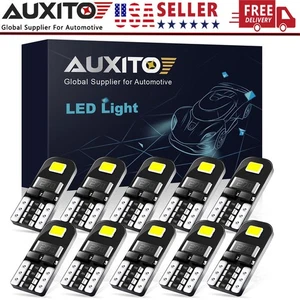 AUXITO T10 168 194 2825 White LED License Plate Side Marker Light Bulb Canbus 10 - Picture 1 of 10