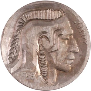1936 Mohawk Design Buffalo "Hobo" Nickel - Picture 1 of 2