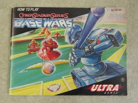 Nintendo NES Cyber Stadium Series Base Wars Authentic Manual