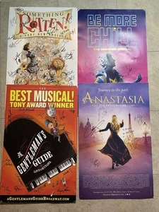 Anastasia Be More Chill Cast SIGNED Window Card Poster Broadway Musical LOT (4) - Picture 1 of 16