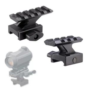 1 Inch 3 Slot / 5 Slot Slanted 1" Riser Scope Mount for 20mm Base Picatinny Rail - Picture 1 of 19