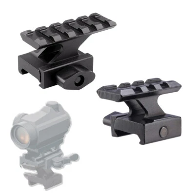 1 Inch 3 Slot / 5 Slot Slanted 1" Riser Scope Mount for 20mm Base Picatinny Rail