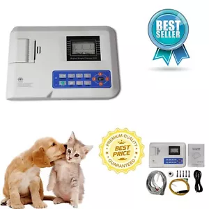CONTEC EKG100G Veterinär EKG EKG Gerät 1 Kanal Berufsbildung Elektrokardiograph USA - Bild 1 von 11