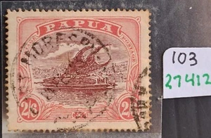 SCARCE 1919 Papua 2/6- maroon & pale pink Lakatoi stamp Used SG103 - Picture 1 of 2