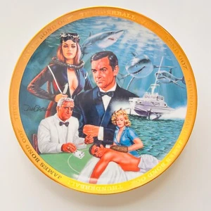 James Bond 007 Thunderball Collector Plate  Franklin Mint Vintage 8" Eon VGC - Picture 1 of 9