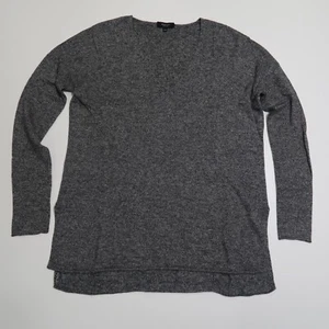 Top Pullover Babaton para Mujer S Gris Jaspeado Cuello en V Manga Larga - Imagen 1 de 8