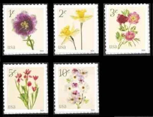 US Stamp 2024#5897-5901 Flowers (Tulip/Daffoddils/Peonies) 1 Set of 5pcs Mint NH - Picture 1 of 1