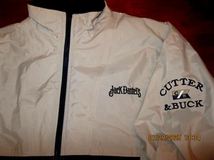 MINT Cutter and Buck Jacket Mens MED Golf  JACK DANIELS Logo WIND RAIN - Picture 1 of 8