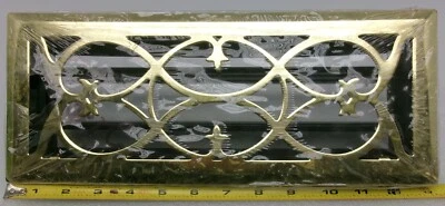 Cubierta de registro de piso de latón decorativa ventilación/rejilla #615P Foto 1 de 4