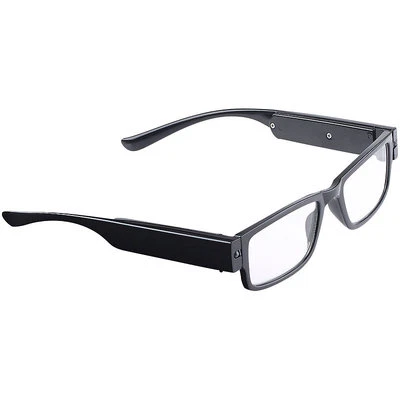 infactory Modische Lesehilfe mit integriertem LED-Leselicht und Akku, +1,0 dpt