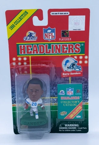 1998 BARRY SANDERS Headliners Action Figure Detroit Lions NFL Vintage Cover