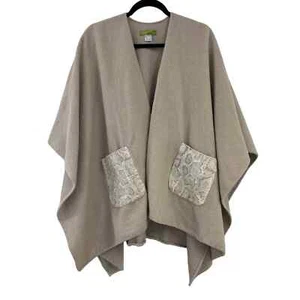 Itala Testino Ceilo Baby Alpaca & Wool Cape w/ Python Trim Pockets - Picture 1 of 5
