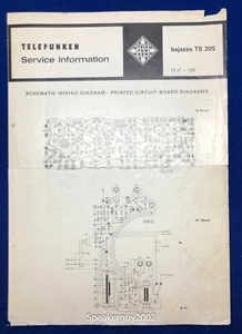 Original Telefunken Service Schematic / Bajazzo TS 205 - Picture 1 of 1