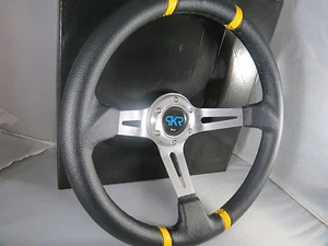 VOLANTE TUNING SPORTIVO UNIVERSALE AUTO A CALICE GRIGIO RALLY SPORT GARE RADUNI - Foto 1 di 1