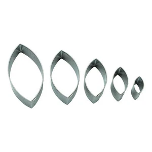 Ausstecher 5er Set Terassen Form oval Plätzchenausstechform Keksform Spitzbuben - Bild 1 von 8