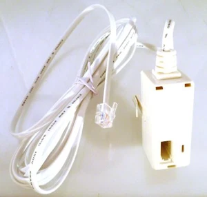 BT Plug to Socket Adaptor With 2.5 Mtr Lead to RJ11 Plug MBJ4-08 - Picture 1 of 3