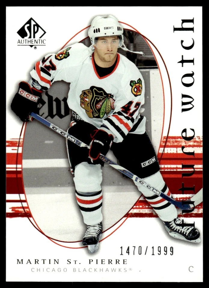 2005-06 SP Authentic Martin St. Pierre Rookie 1470/1999 Chicago Blackhawks #224 - Image 1 of 2