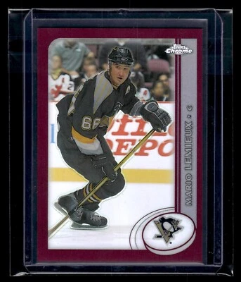 2002 Topps Chrome Refractor #2 Mario Lemieux Penguins HOF - Image 1 of 2