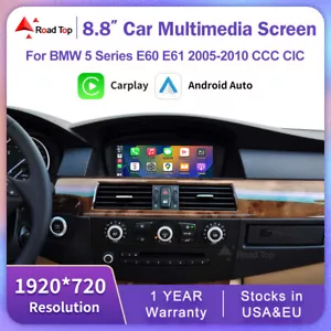 Pantalla Táctil 8.8" CarPlay Android Auto Linux Para BMW Serie 3 5 E90 E91/93 E60/61 - Imagen 1 de 19