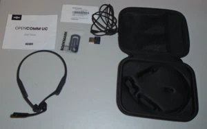 Shokz OpenComm UC Wireless Bone Conduction Stereo Bluetooth Headset Black C102AA - Photo 1 sur 6