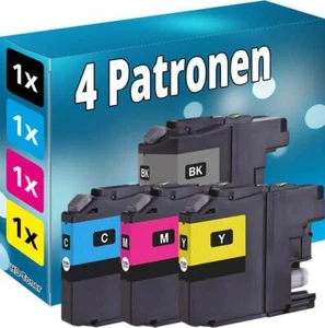 4 Druckerpatronen kompatibel für Brother LC-421 DCP-J1050DW J1140DW MFC-J1010DW - Bild 1 von 5