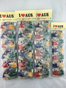 36pc Australia Souvenir Koala Clip-on W/Flag Boomerang Keyring Suction hook - Picture 1 of 4