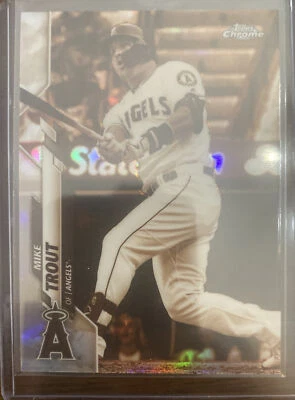 2020 Topps Chrome Mike Trout Sepia Refractor No. 1 LA Angels - Image 1 of 2