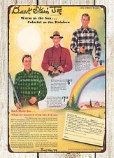 1947 BUCK SKEIN JOE Wool Men's Outdoors Shirts Rainbow metal tin sign home decor