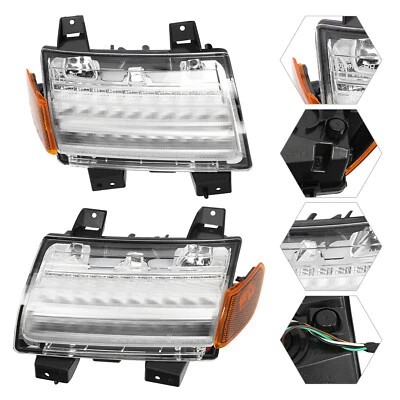 Pair Left+Right LED Turn Signal Lights Assemblies For 2018-2022 Jeep Wrangler JL - Image 1 of 4