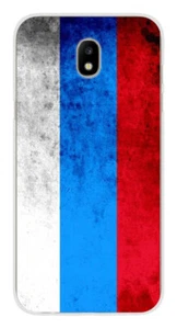 Coque en silicone imprimée compatible Samsung Galaxy J3 2017 Drapeau Russie - Photo 1 sur 3