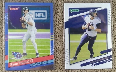 2021 Donruss Ryan Tannehill Retro 91 Series # 91-26 + Base # 11 - Image 1 of 2