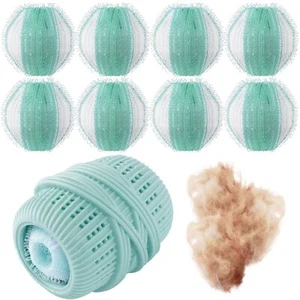 LOLPIP Pet Hair Remover and Laundry Ball Set Reusable Lint Remover Laundry 8PCS - Picture 1 of 1