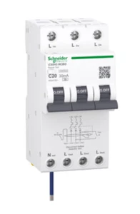 Schneider Electric - RCBO 3P+Ns C Curve 20A 30mA A type / A9DC1920 - Picture 1 of 3