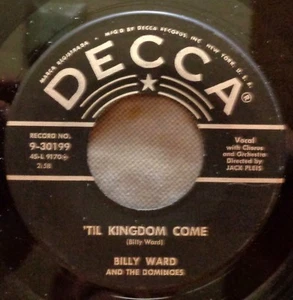 DOMINOES 45 'Til kingdom come / Rock, plymouth rock DECCA Doowop Kz525 - Picture 1 of 2