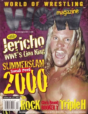 Chris Jericho WOW Wrestling Magazine Sept 2000 WCW WWE WWF The Rock HHH - Image 1 of 4