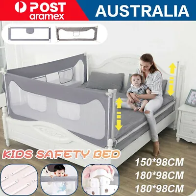 1.5/1.8/2M Fall Prevention Adjustable Folding Bed Rail Toddler Safe Guard Fence • 34.99$