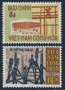 Viet Nam South 377-378, MNH. Mi 455-456. Reconstruction, Tet Offensive, 1970. - Picture 1 of 1