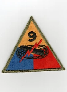 9th ARMOR DIVISION FULL COLOR WW2 ERA PATCH - Picture 1 of 1
