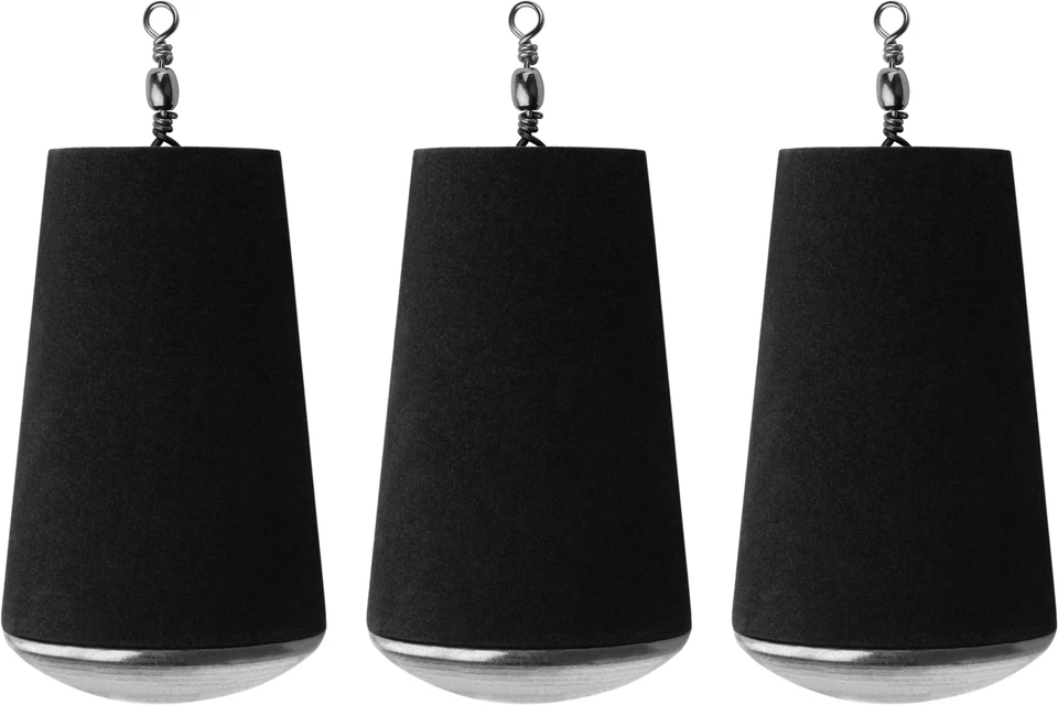 3er Set Steh-Auf-Gewichte mit Wirbel zum Angeln auf schwierigem Untergrund - Bild 1 von 1