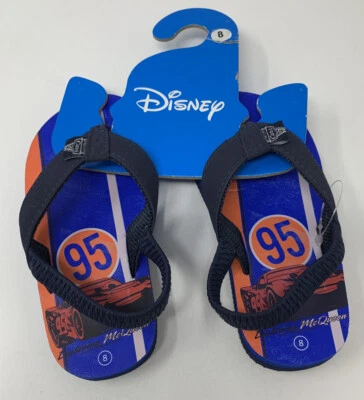 Disney Toddler Boys Cars Lighting McQueen Sandals Shoes Ankle Strap Size 8 - Image 1 of 3