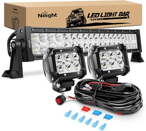 - ZH005 22Inch 120W Spot Flood Combo Led Light Bar 2PCS 4Inch 18W Spot LED Pods - Picture 1 of 12