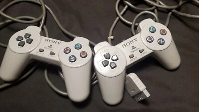 2Original OEM Sony PlayStation PS1 Controller Gray SCPH-1080 Untested Buttons👍 - Image 1 of 4