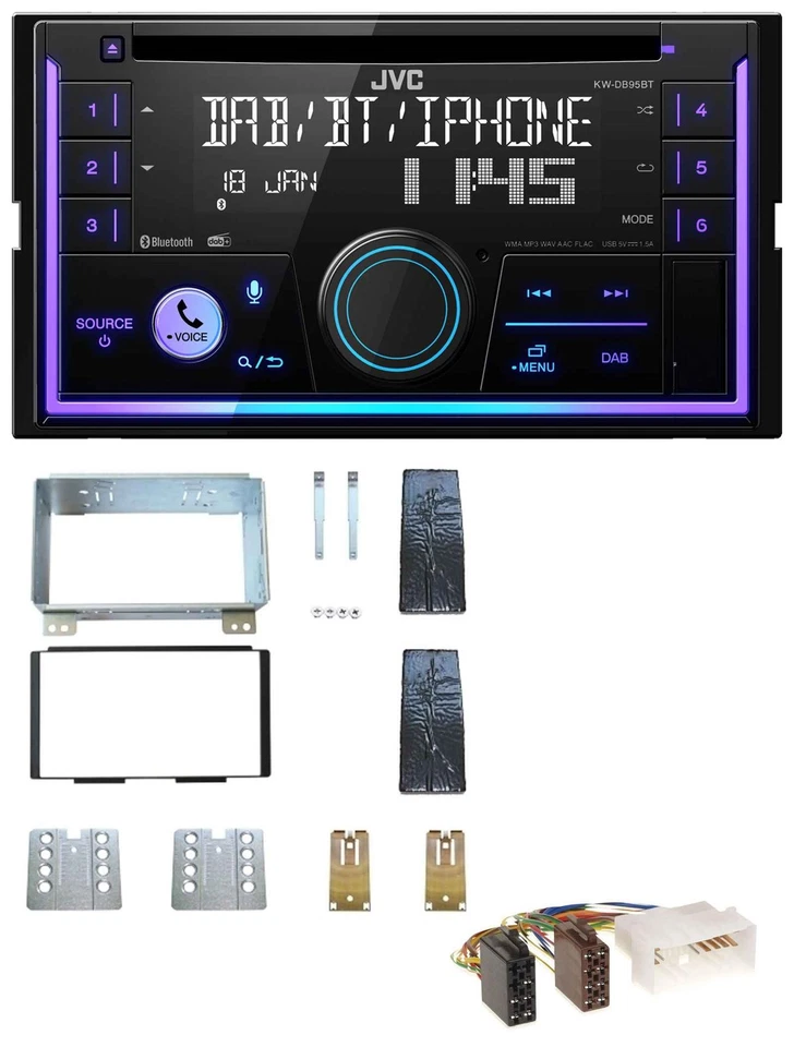 JVC MP3 USB 2DIN DAB Bluetooth CD Autoradio für Kia Carnival II VQ 06-11 - Bild 1 von 4