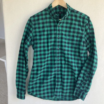 J Crew Mens Shirt  Preppy Slim Plaid Button Down Sz L Retro Old Money Ivy League - Image 1 of 4