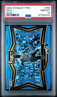 2024-25 Select FIFA PELE Blue Prizm Field Level PSA 10 #250 🔥 SP POP 1 - Image 1 of 2
