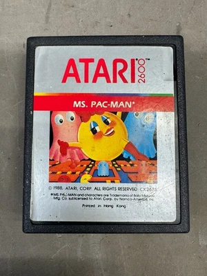 Vintage 1981 Namco Ms. Pac-Man Atari Video Game Cartridge Ms. Pacman Arcade 2600 - Image 1 of 4