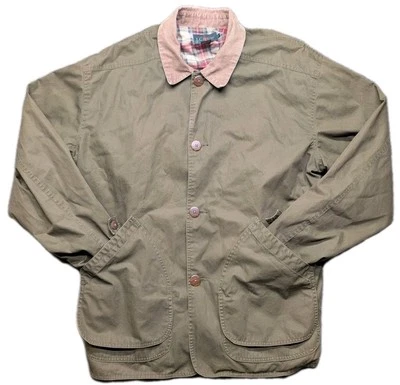 VTG J Crew Oarsman Jacket Norfolk Mens Size XL Field Barn Chore Corduroy Green - Image 1 of 4